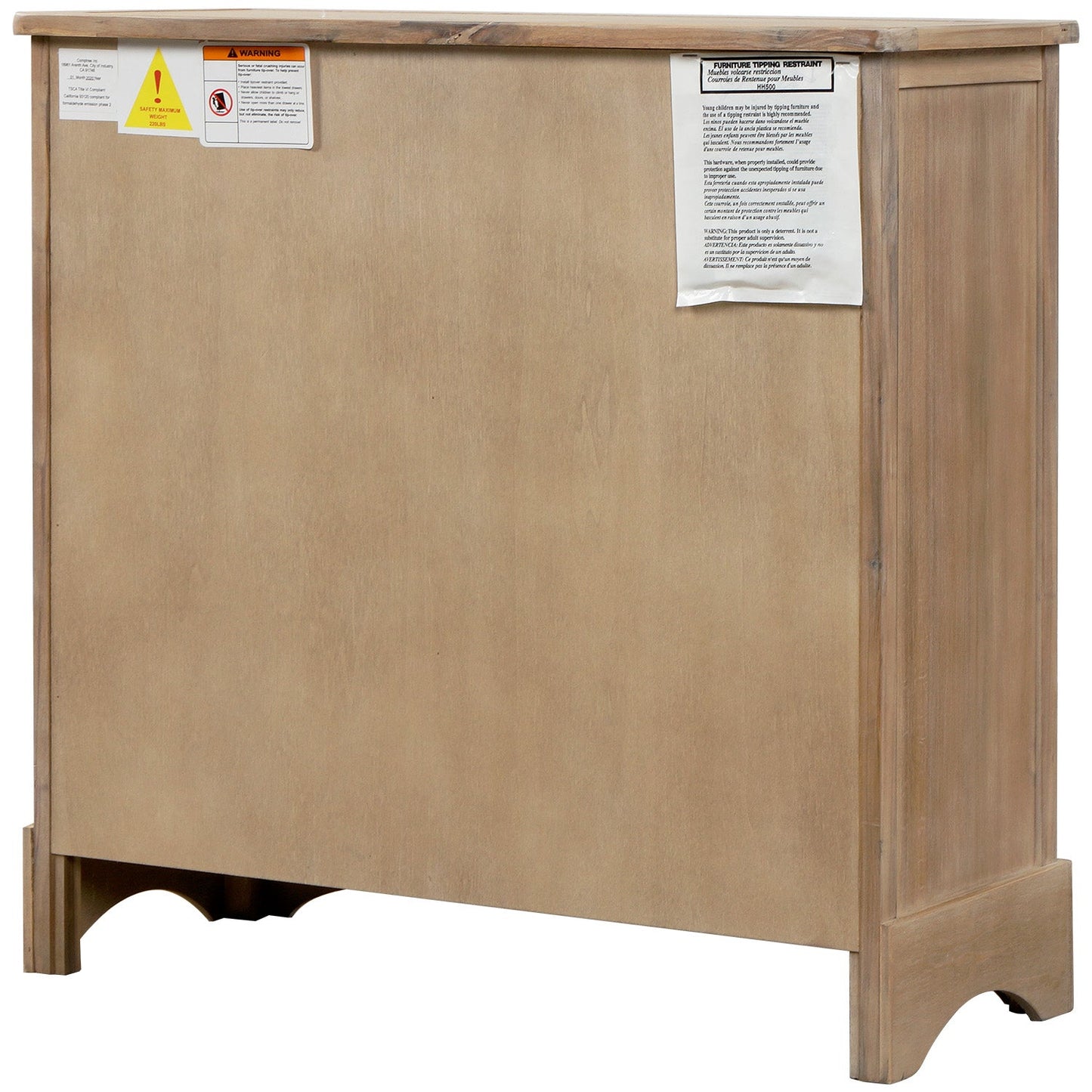 Elena Rustic Modern Farmhouse Style Compact Storage Cabinet