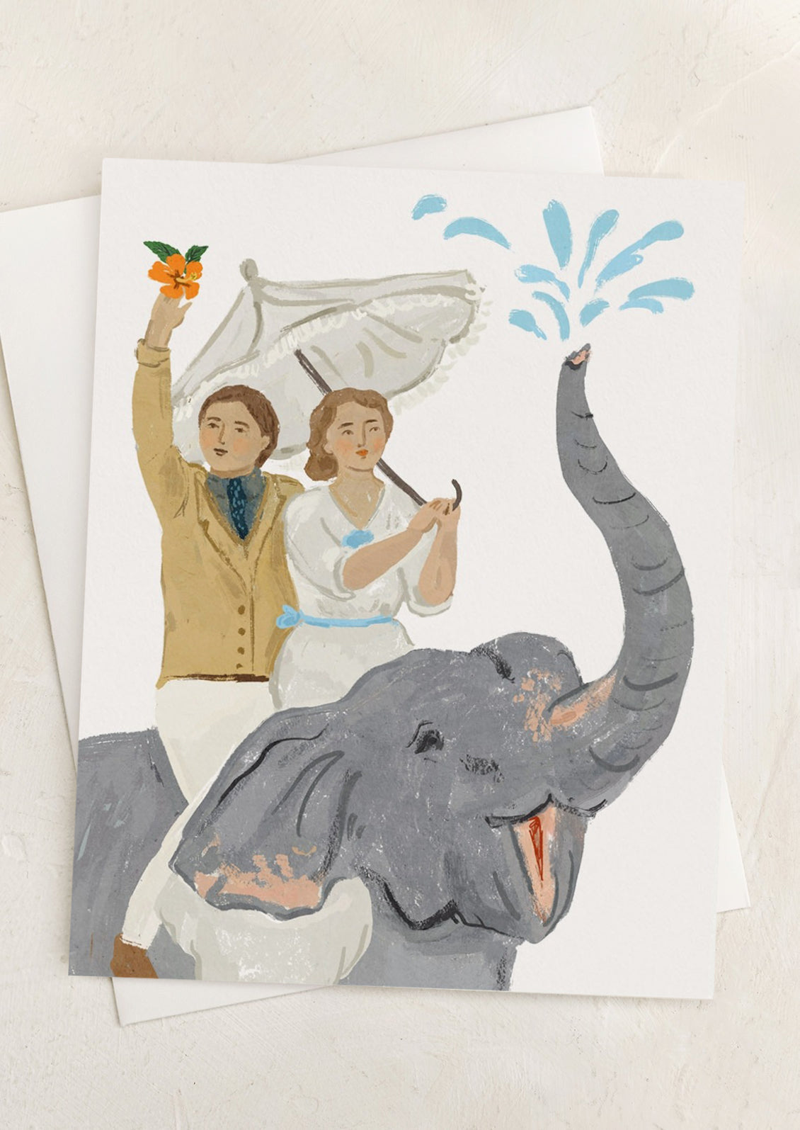 Elephant Journey Blank Card