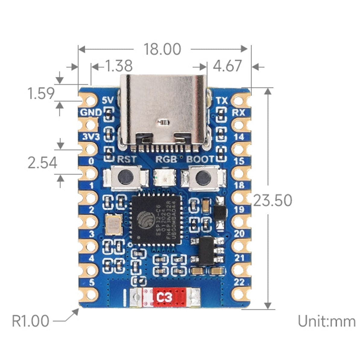 ESP32-C6 Mini Development Board