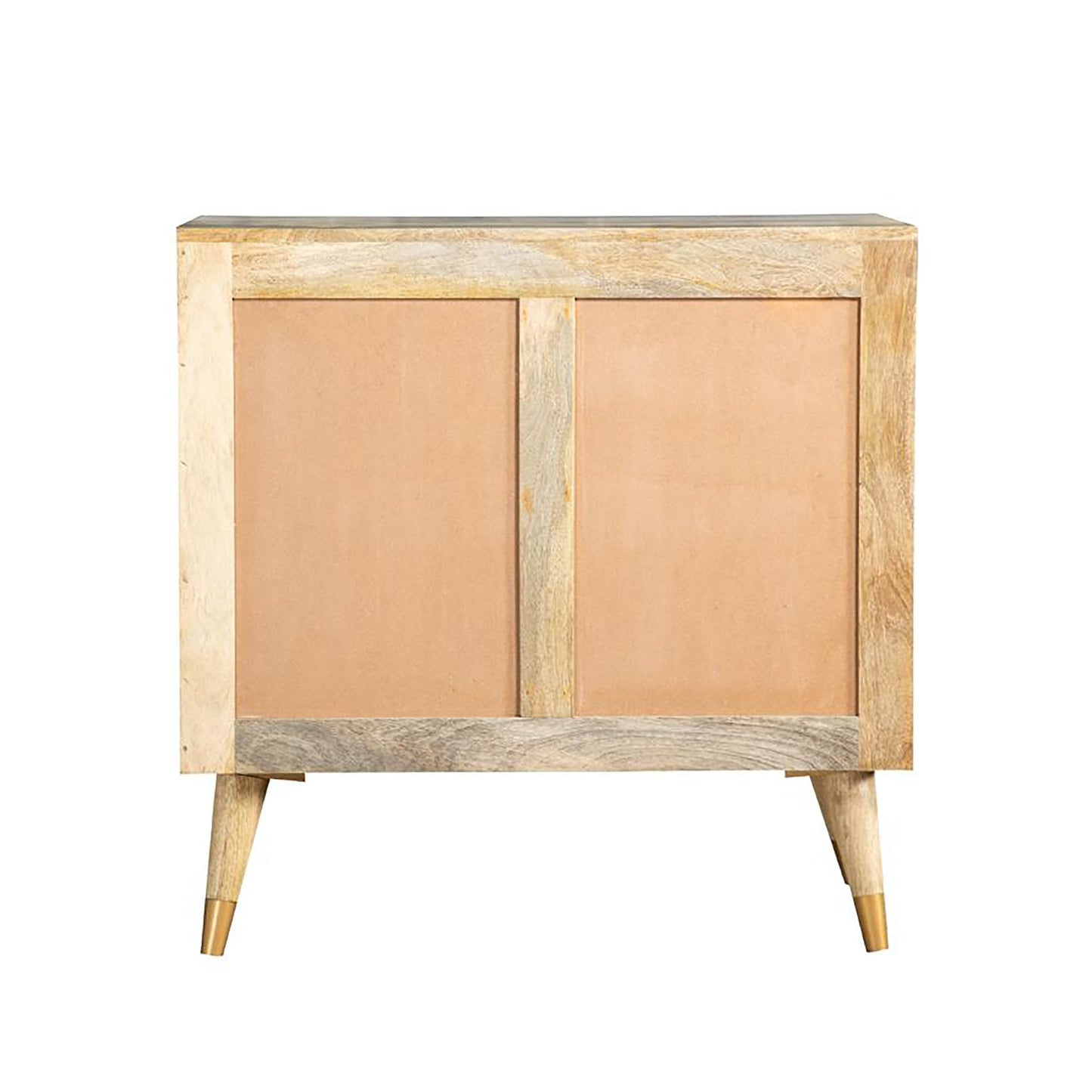 Wood Cabinet with 2 Doors and Tapered Legs
