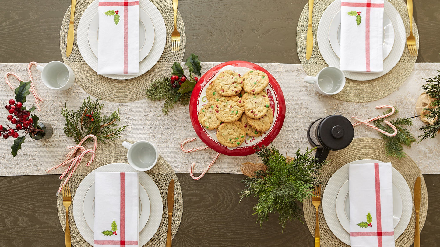 Winter Sparkle Jacquard Table Runner 14X72