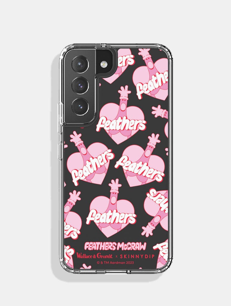 Wallace & Gromit x Skinnydip Feathers Heart Android Case