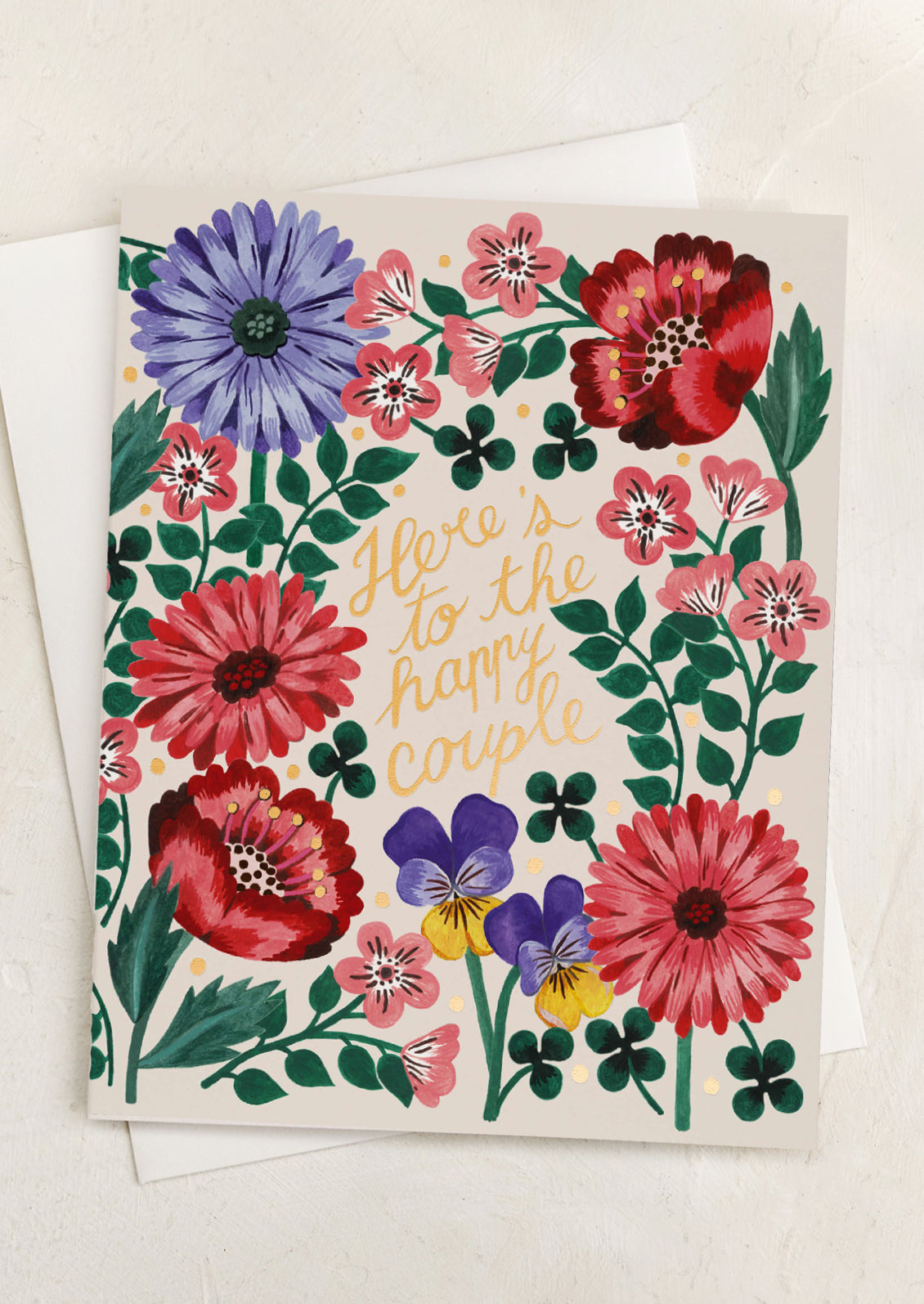 Floral To The Happy Couple Card