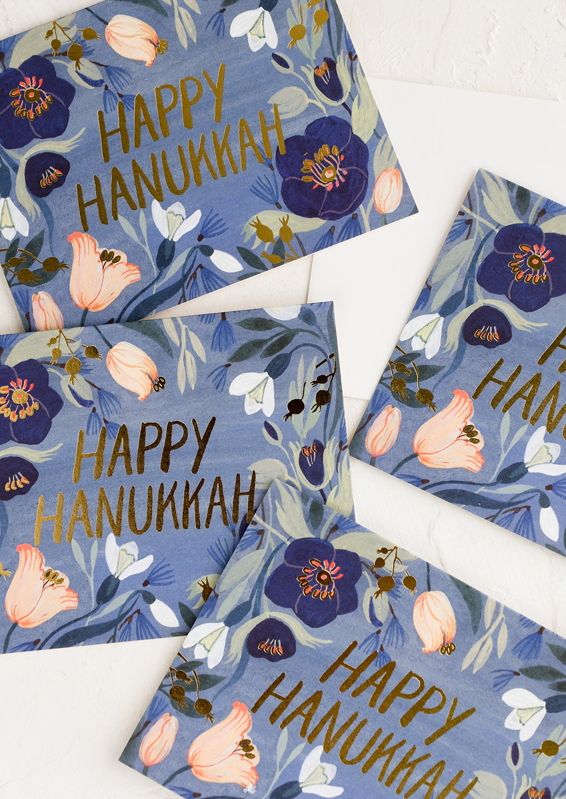 Floral Happy Hanukkah Card