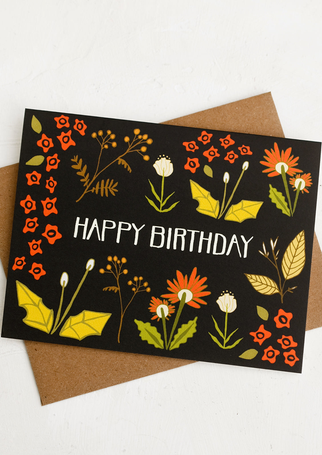 Forestry Floral Birthday Card