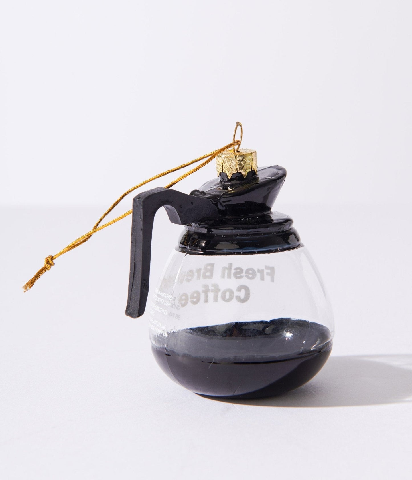 Fresh Brewed Coffee Pot Glass Ornament