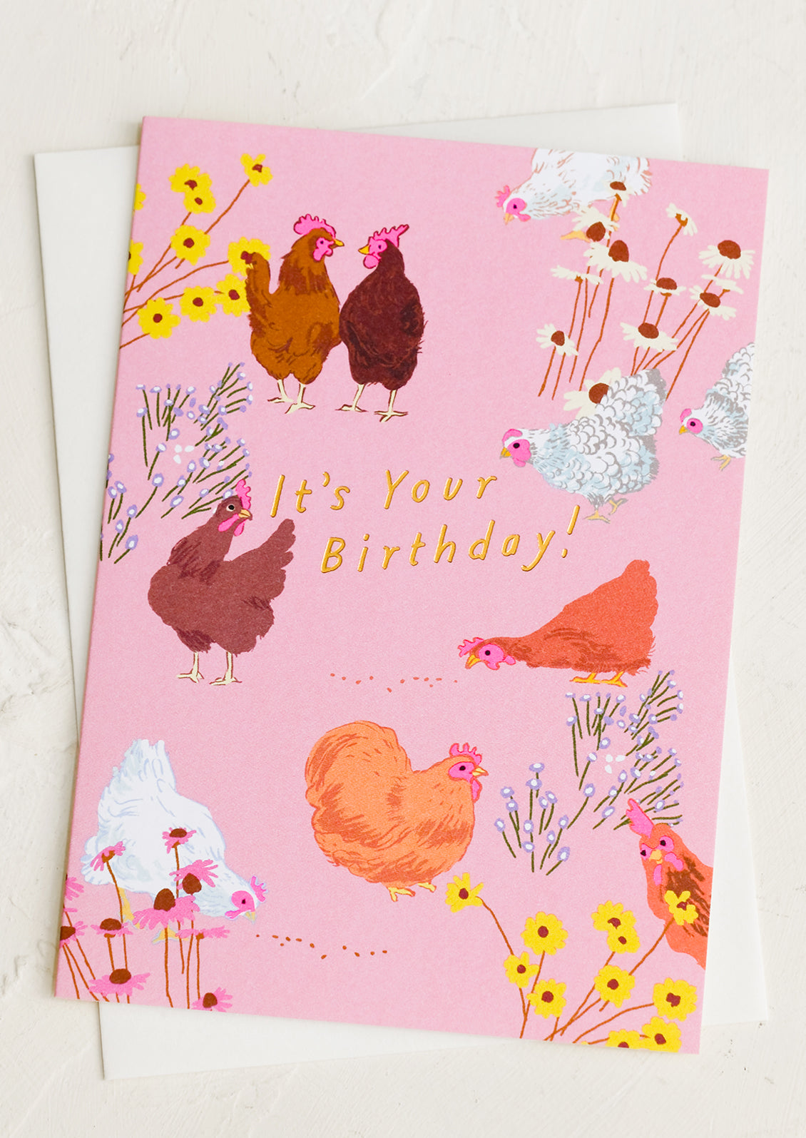 Garden Chickens Birthday Card
