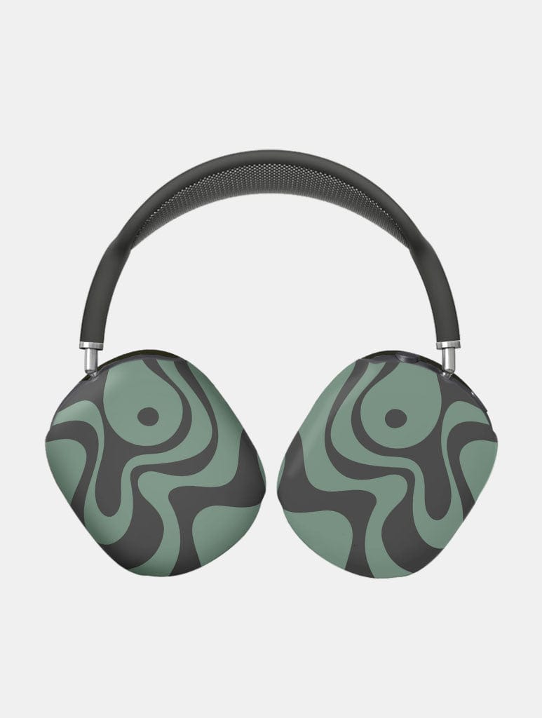 Green swirl AirPods Max Case in Matte