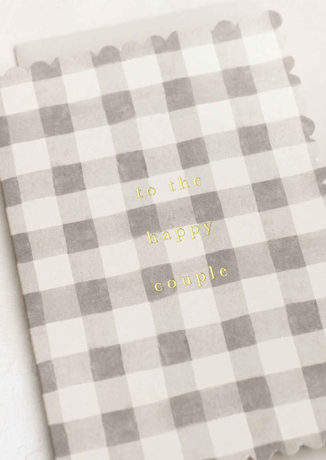 Gingham Happy Couple Card
