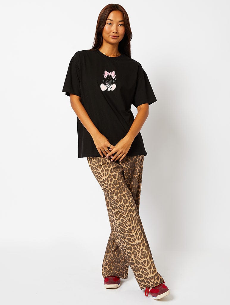 Hello Kitty x Skinnydip Kuromi Teddy T-Shirt in Black