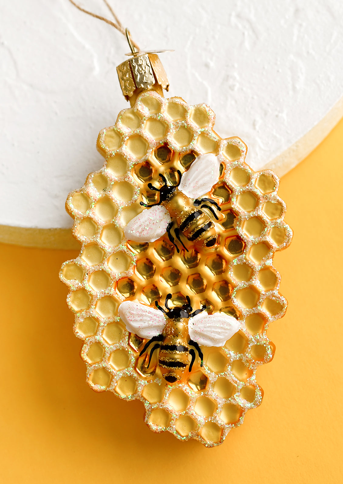 Bees On Honeycomb Ornament