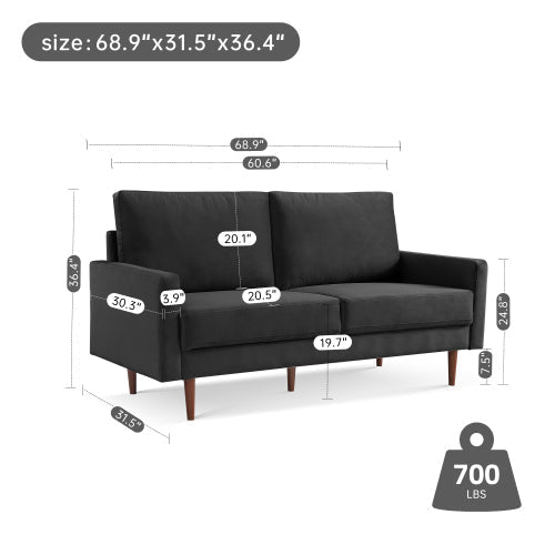 Ian 69" Upholstered Sofa Couch