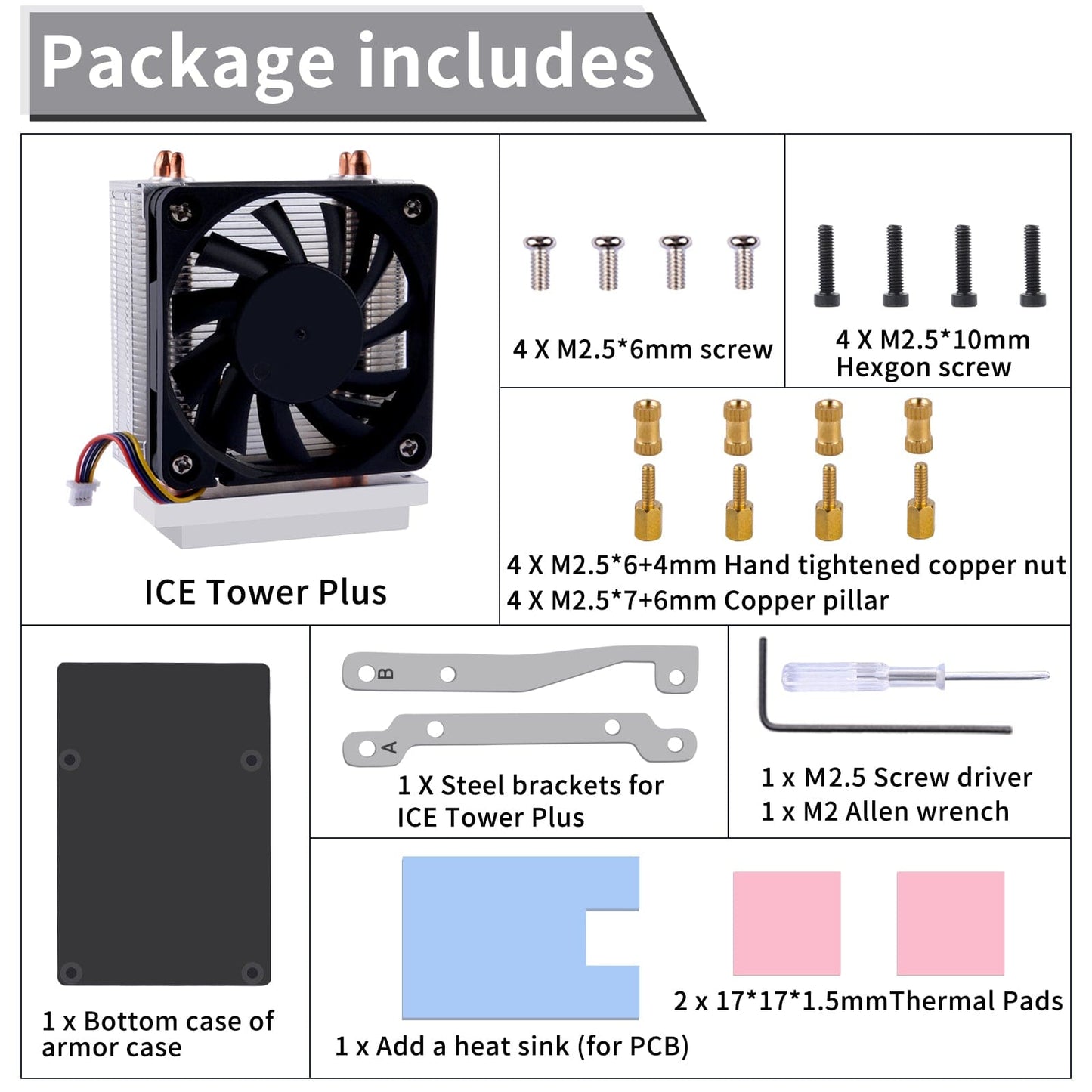ICE Tower Plus Cooler for Raspberry Pi 5