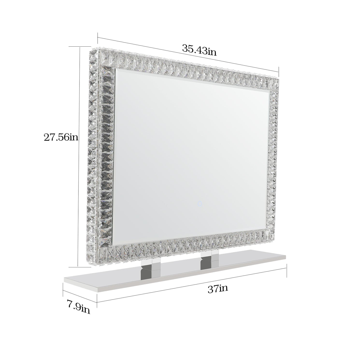 LED Crystal Mirror Light with Dimmable Lights