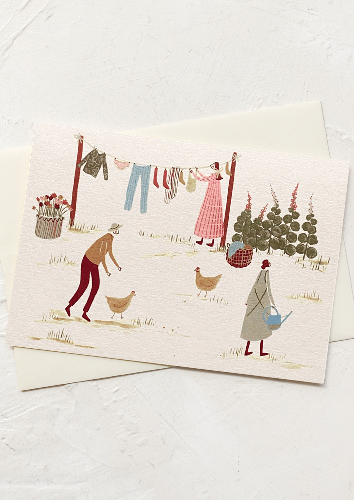 Life With Chickens Blank Card