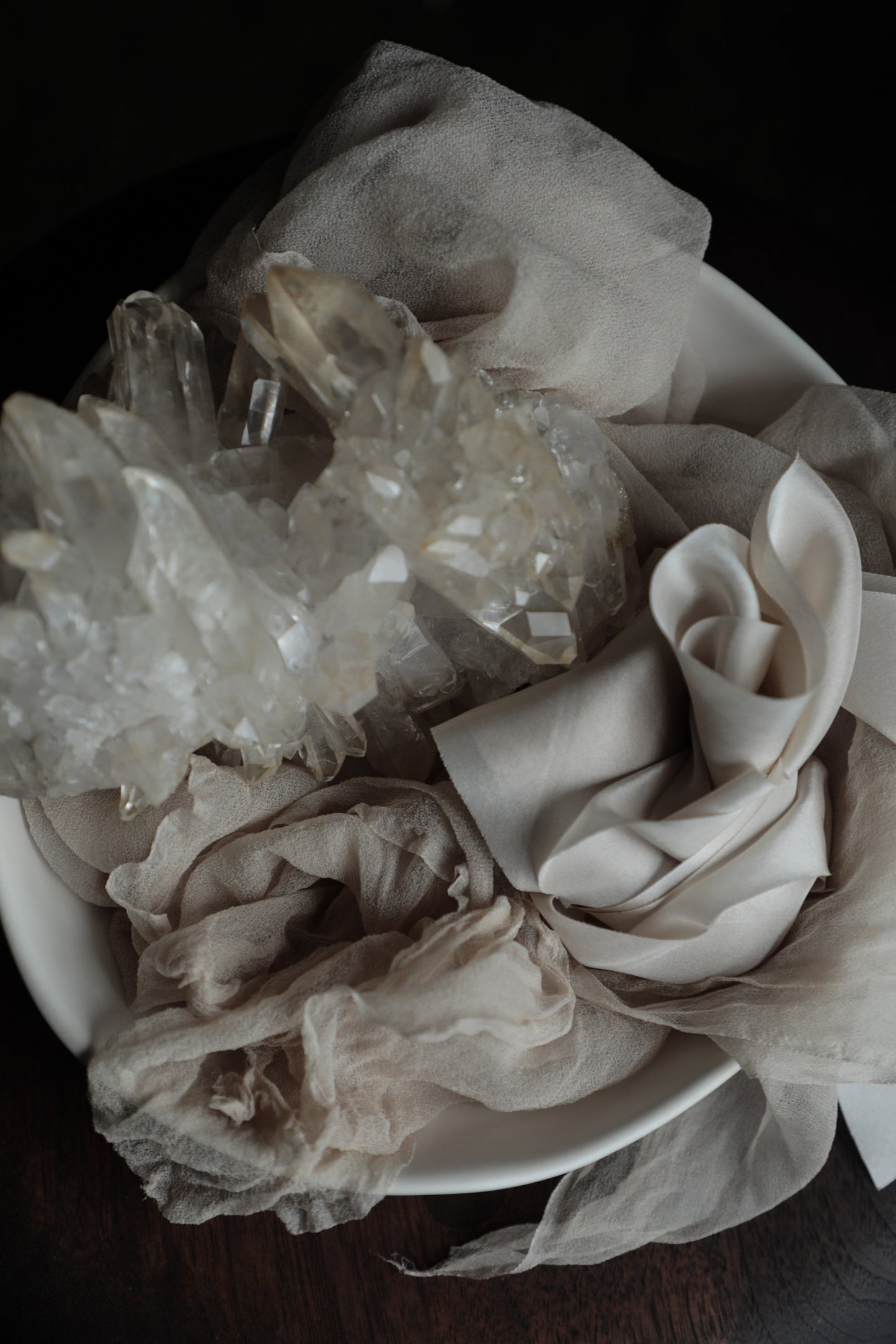 Pearl/Dove {Sheer Silk Runner}