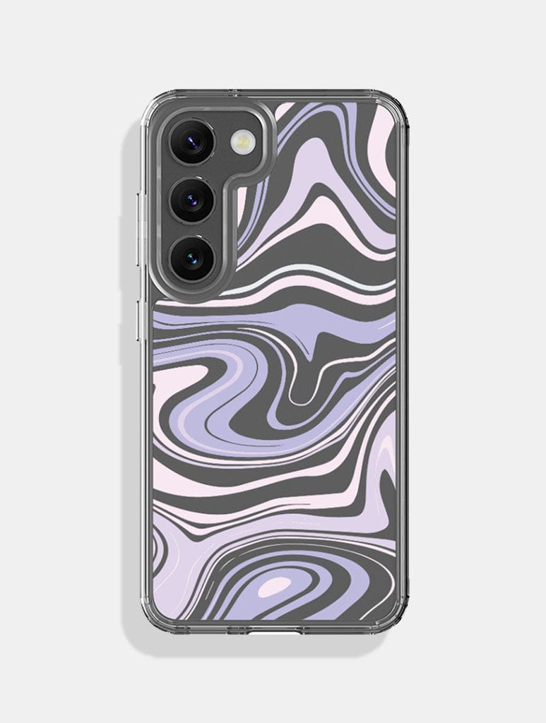 Lilac Retro Swirl Android Case