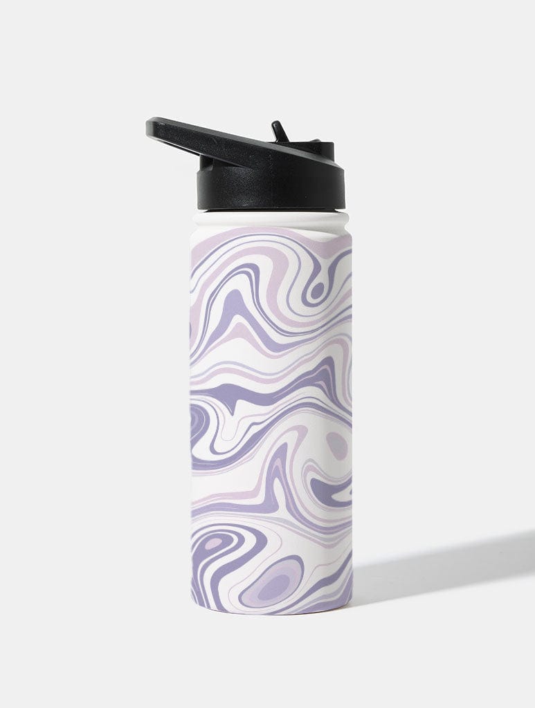 Lilac Swirl 18oz Stainless Steel Water bottle