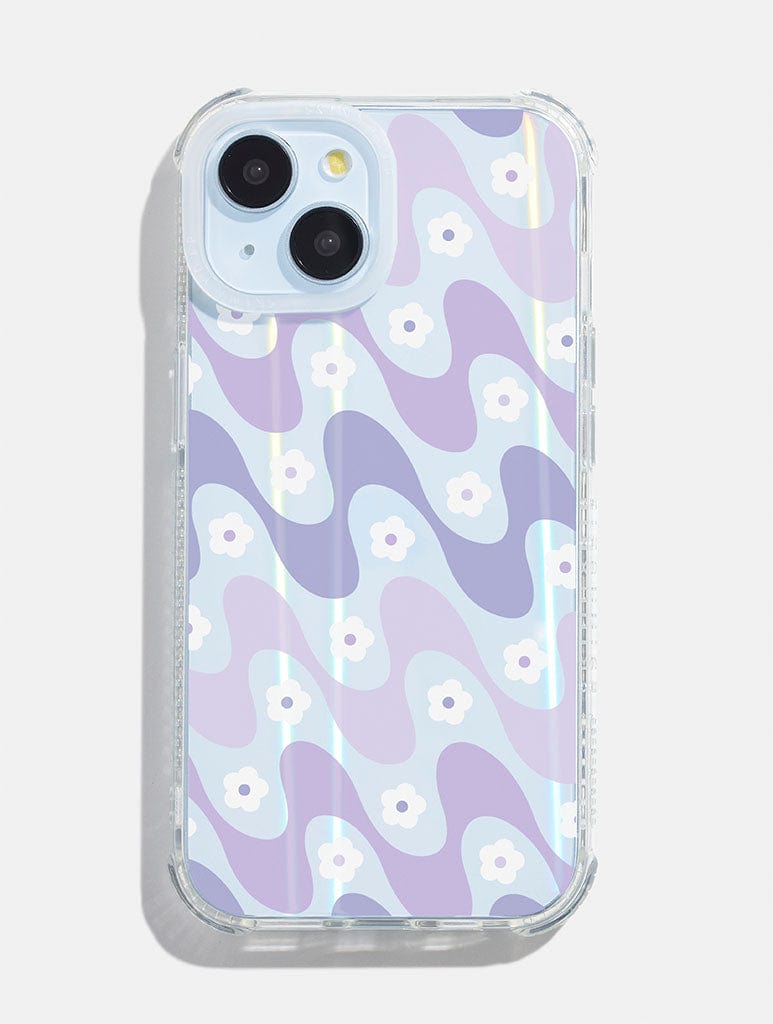 Lilac Wiggle Daisy Shock iPhone Case