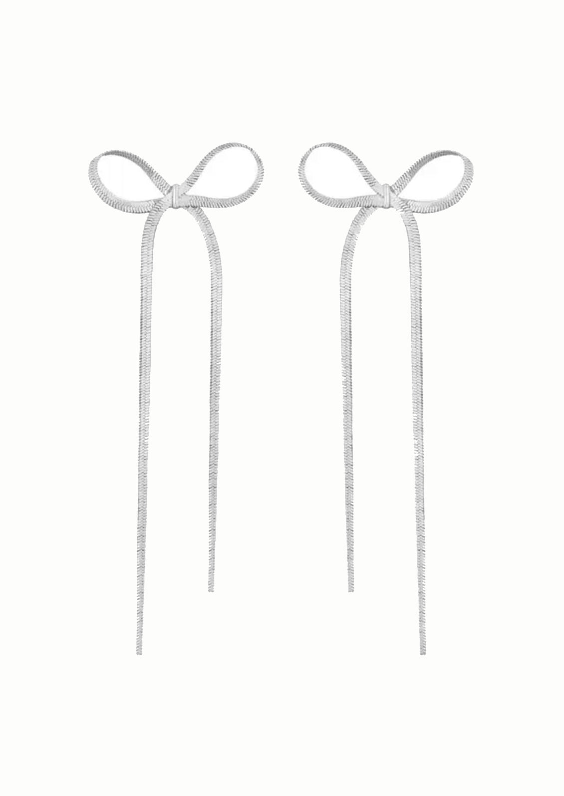 Snake Chain Bow Earrings