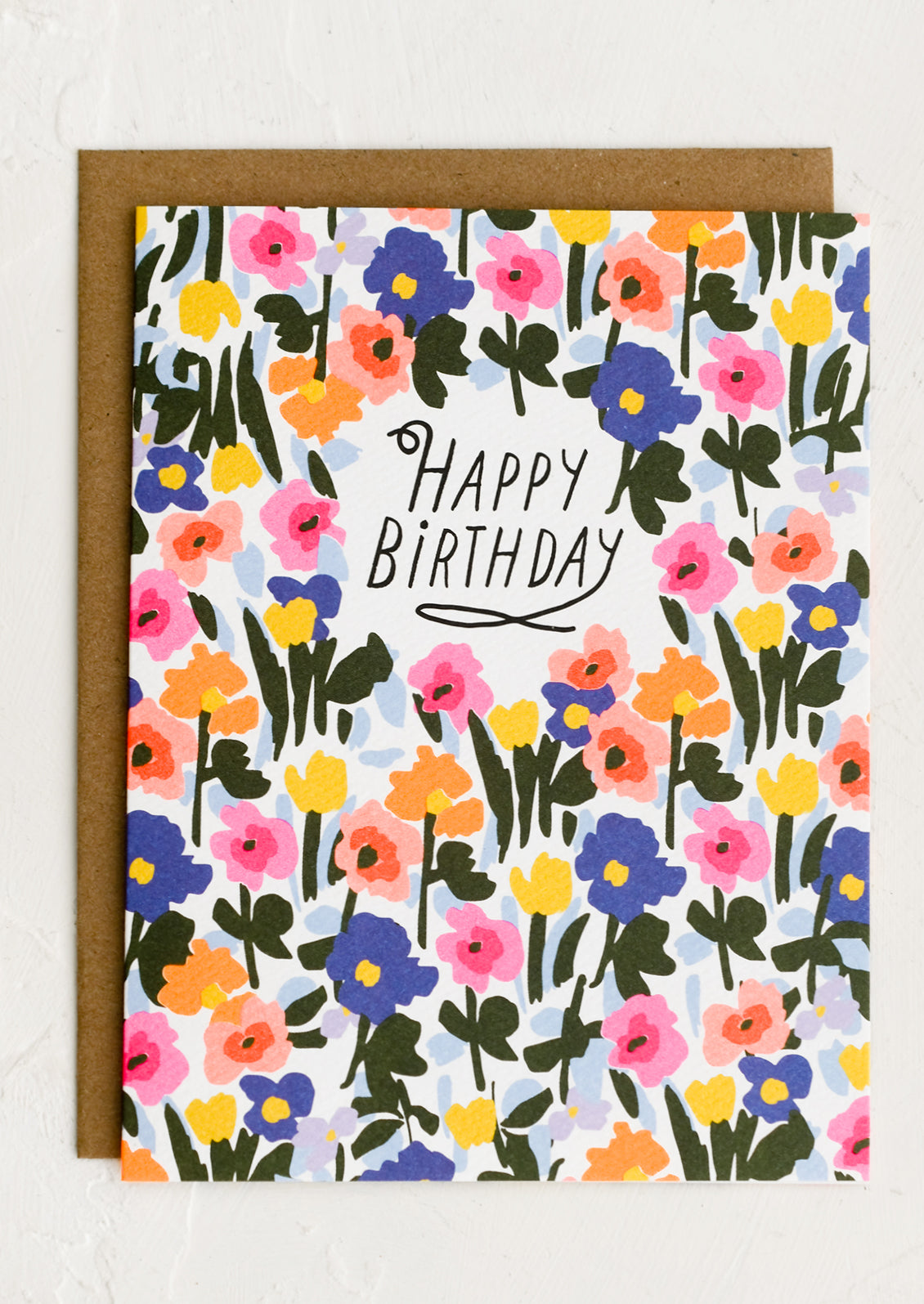 Neon Meadow Birthday Card
