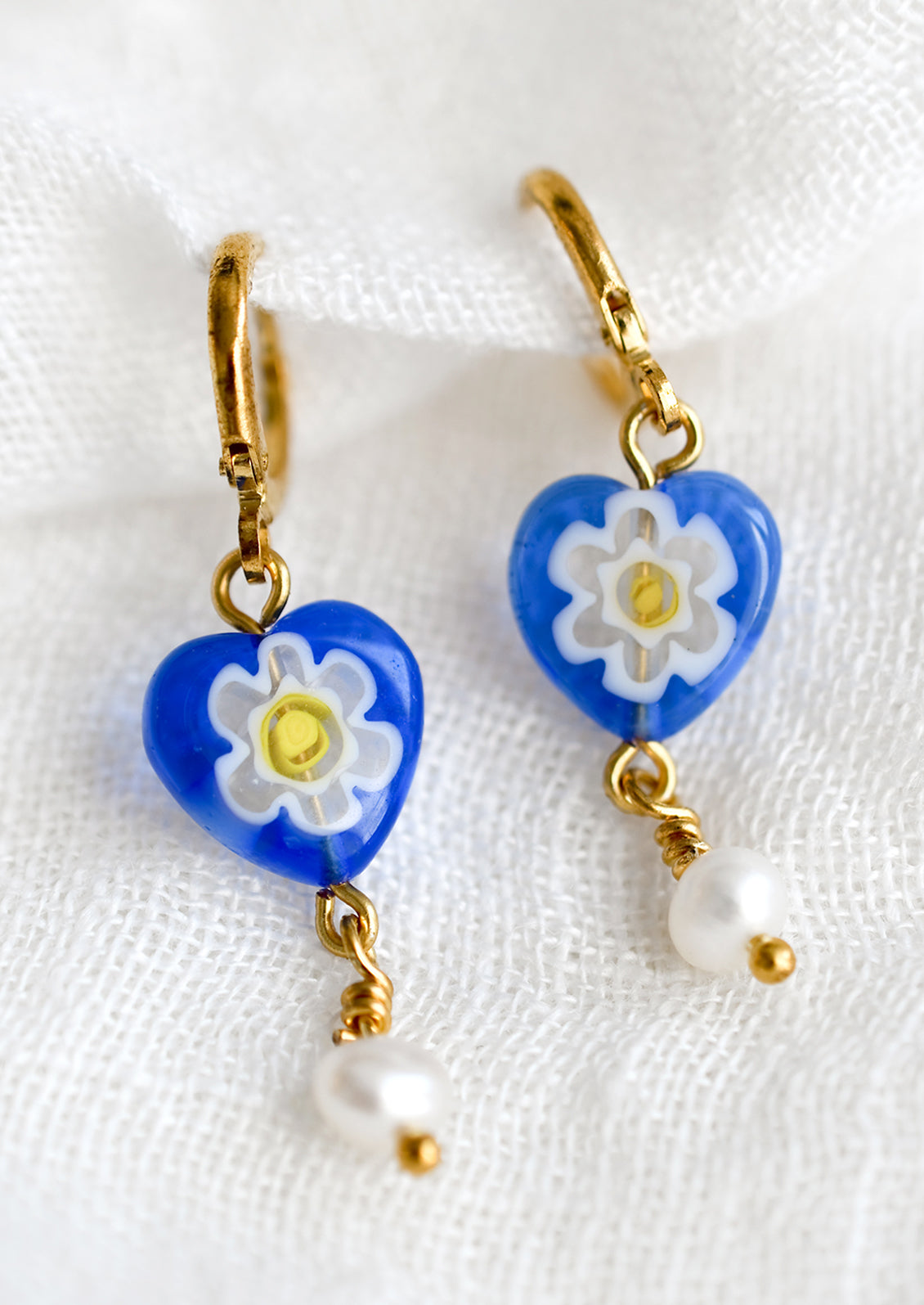 Millefiore Daisy Huggie Earrings