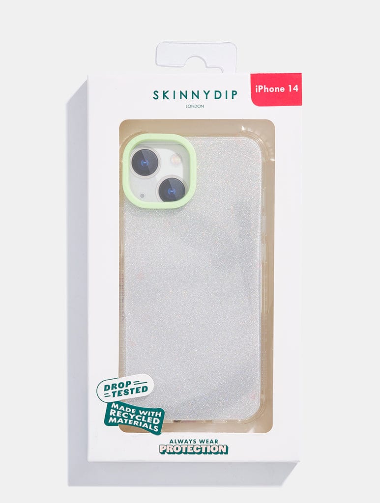 Minimal Glitter Mint Shock iPhone Case