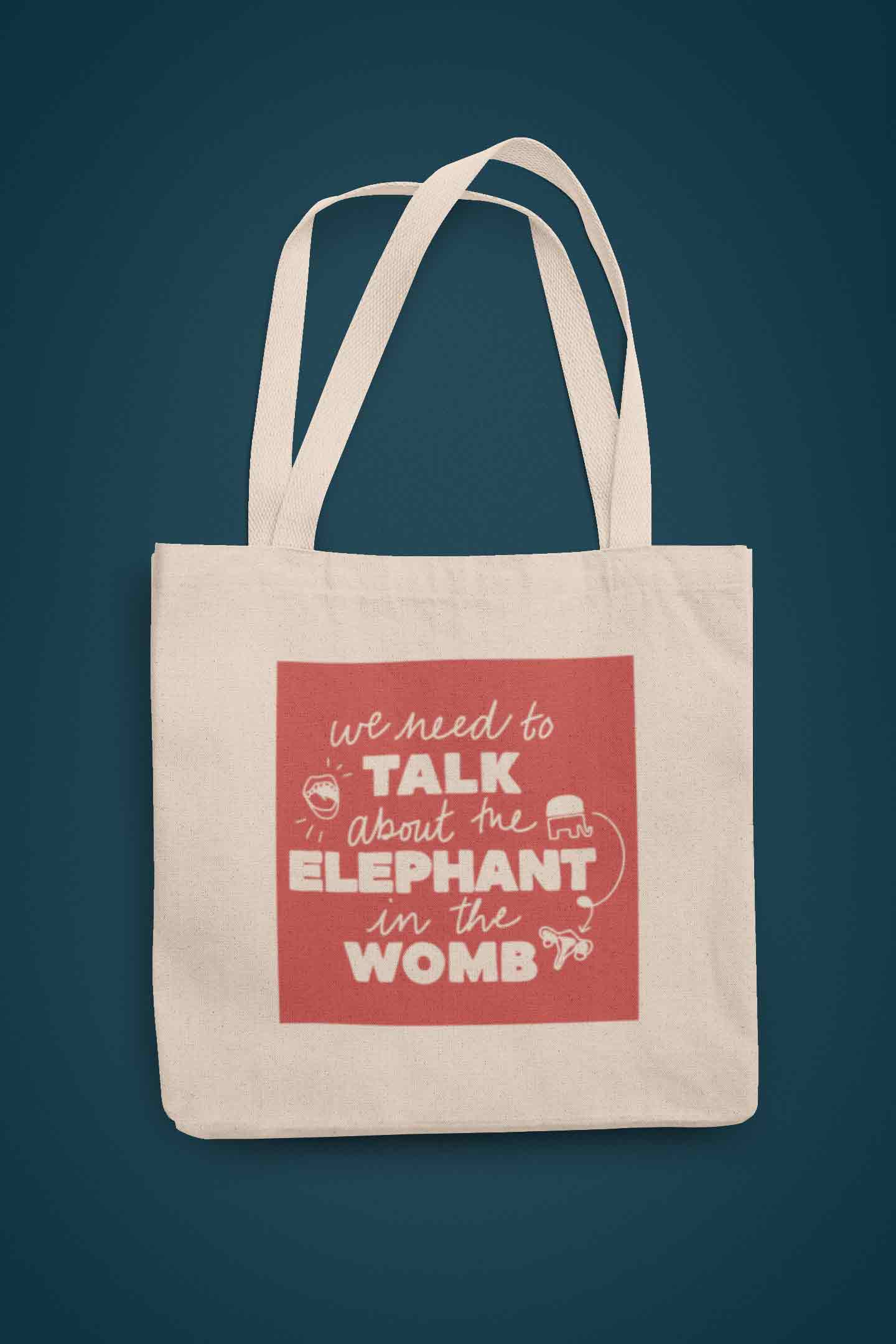 Elephant In The Womb Tote Bag