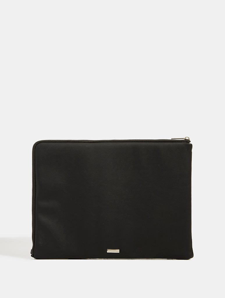 Monochrome Wave Fuzzy Laptop Case