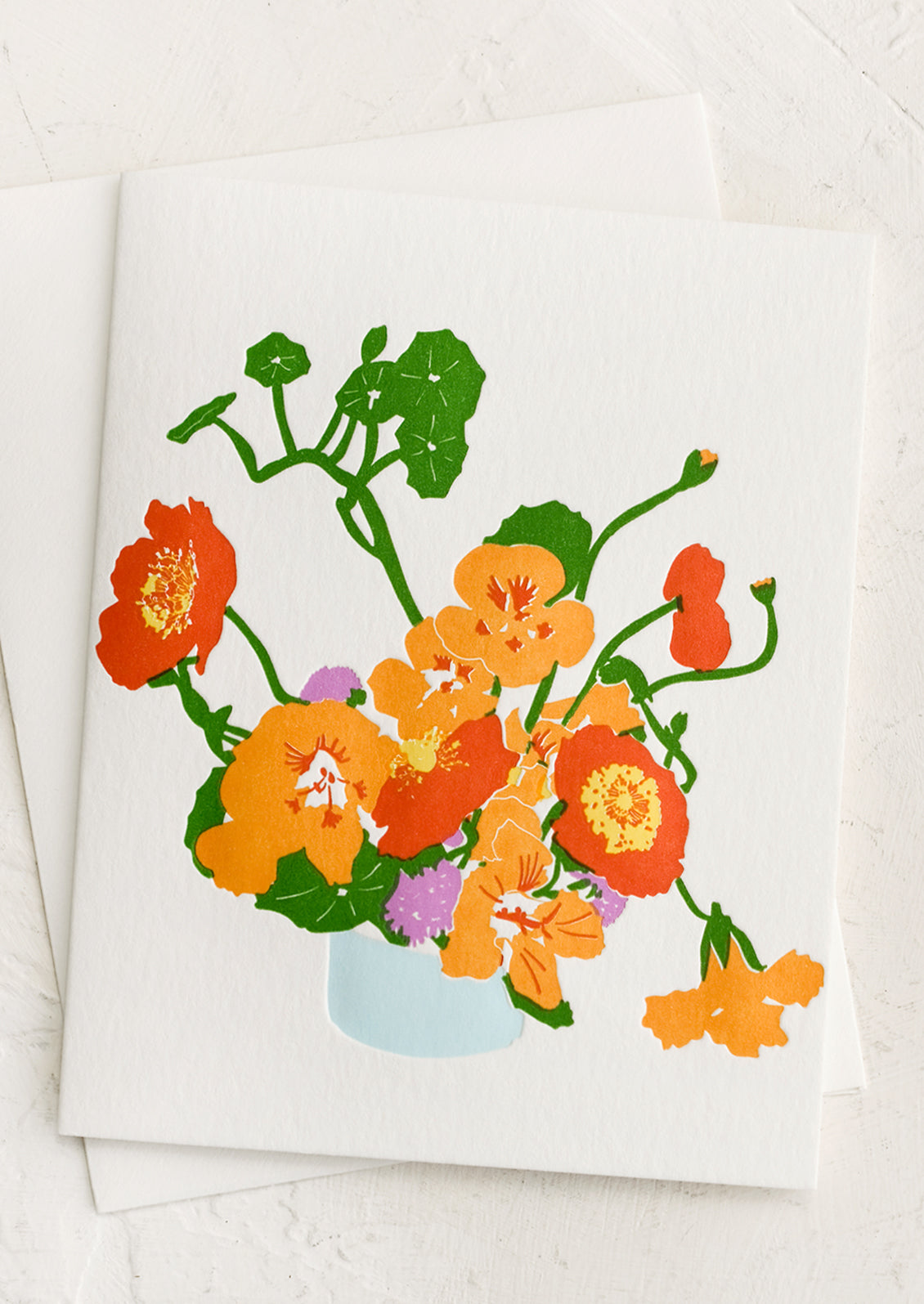 Nasturtiums Blank Card