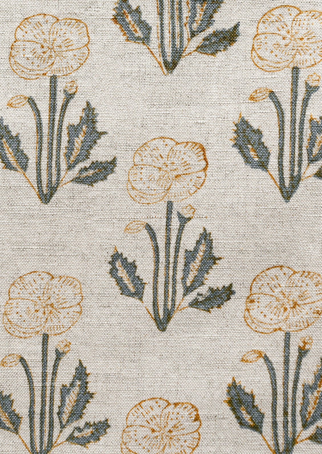 Naya Block Print Linen Pillow