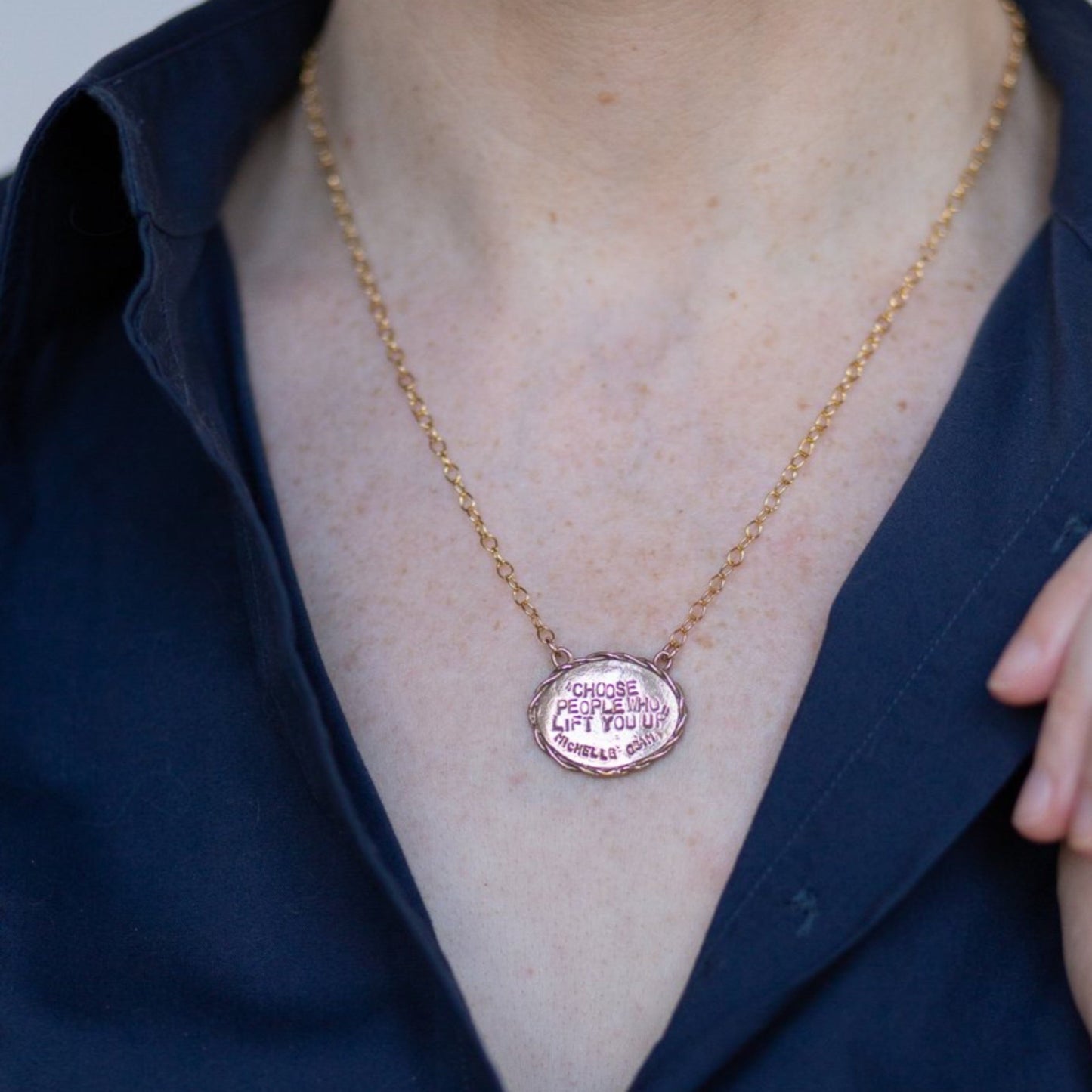Michelle Obama Quote Necklace