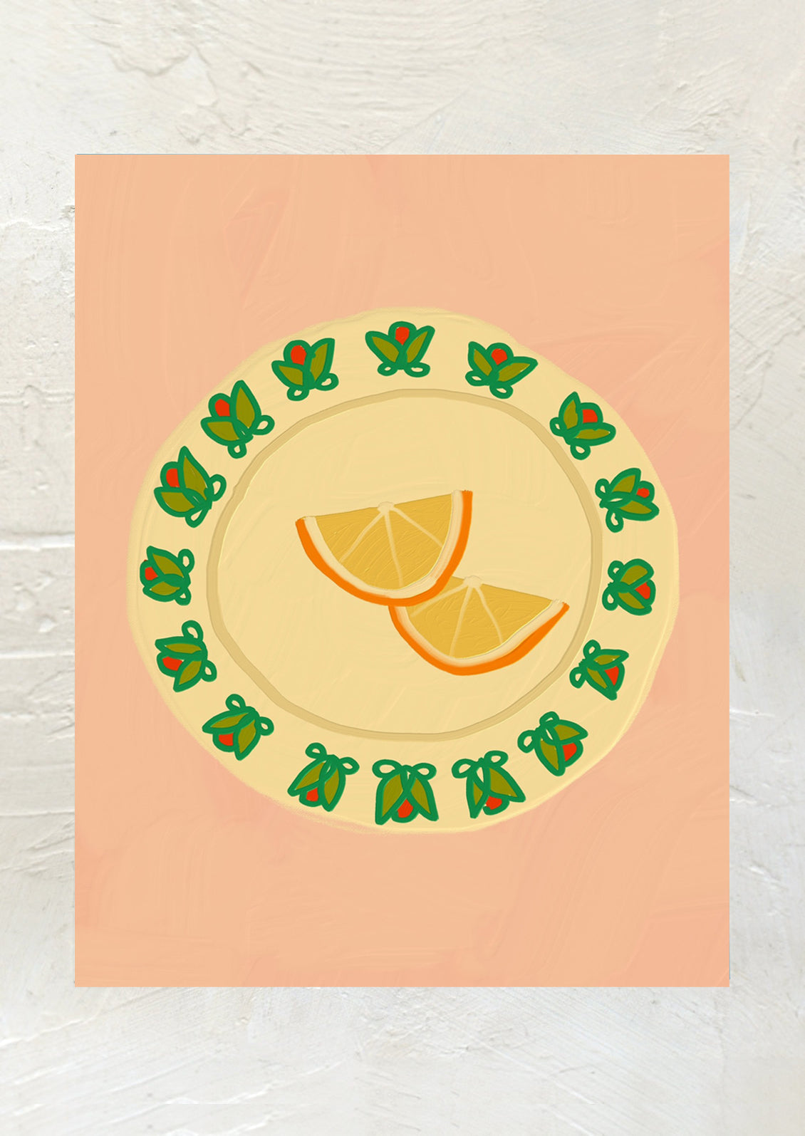 Orange Slices On A Plate Print