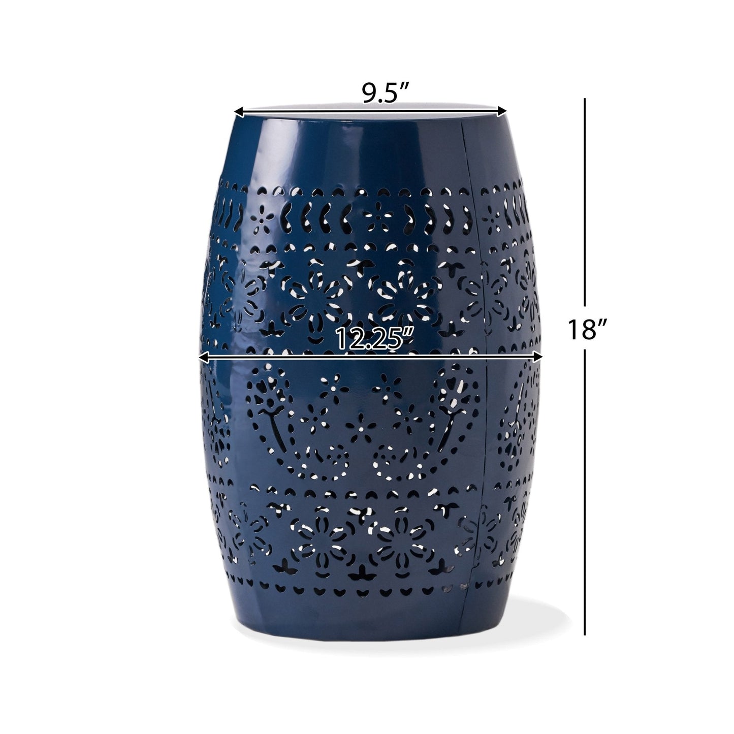 Orchid 12" Outdoor Side Table with Barrel Shape