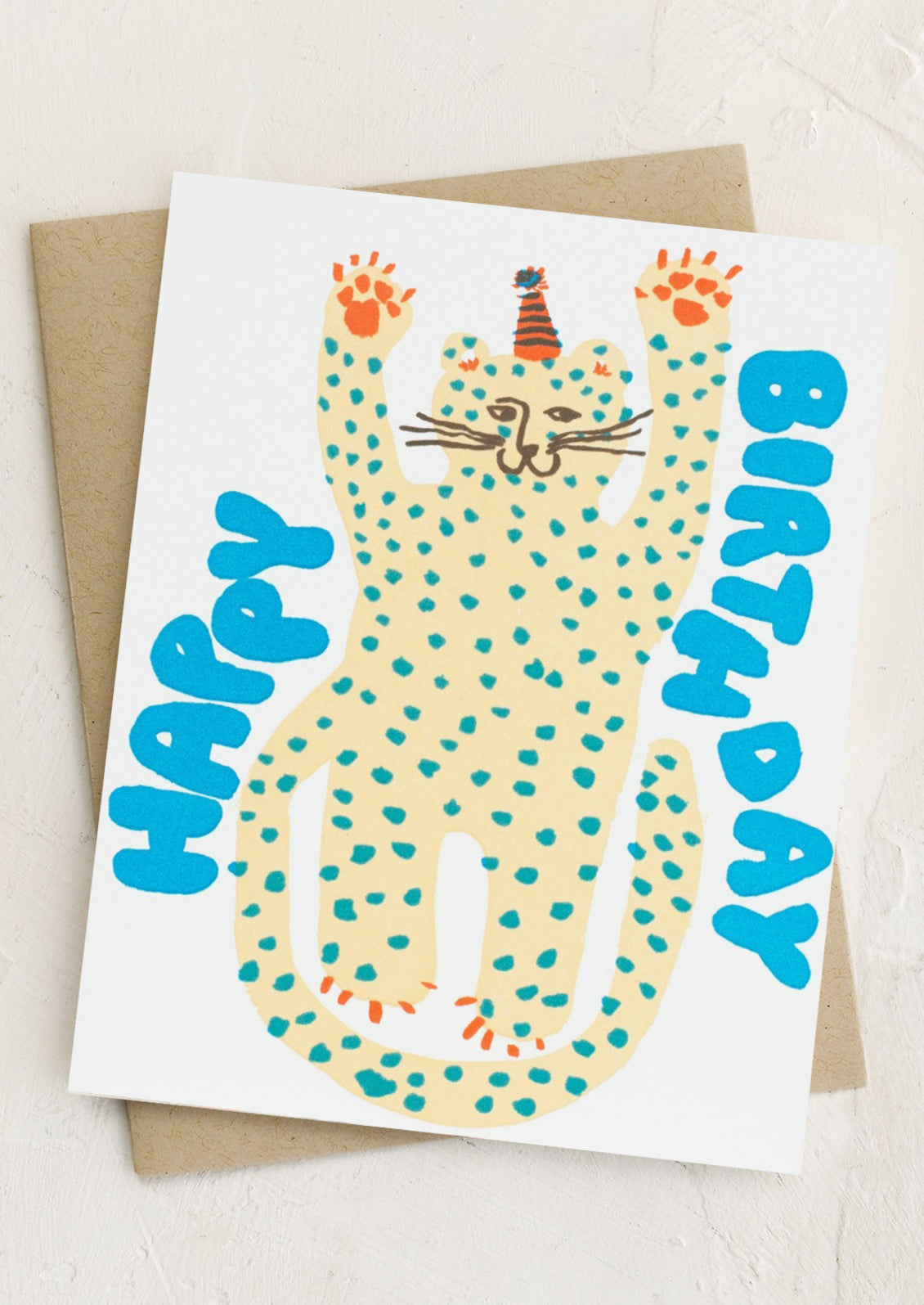 Party Cheetah Birthday Card