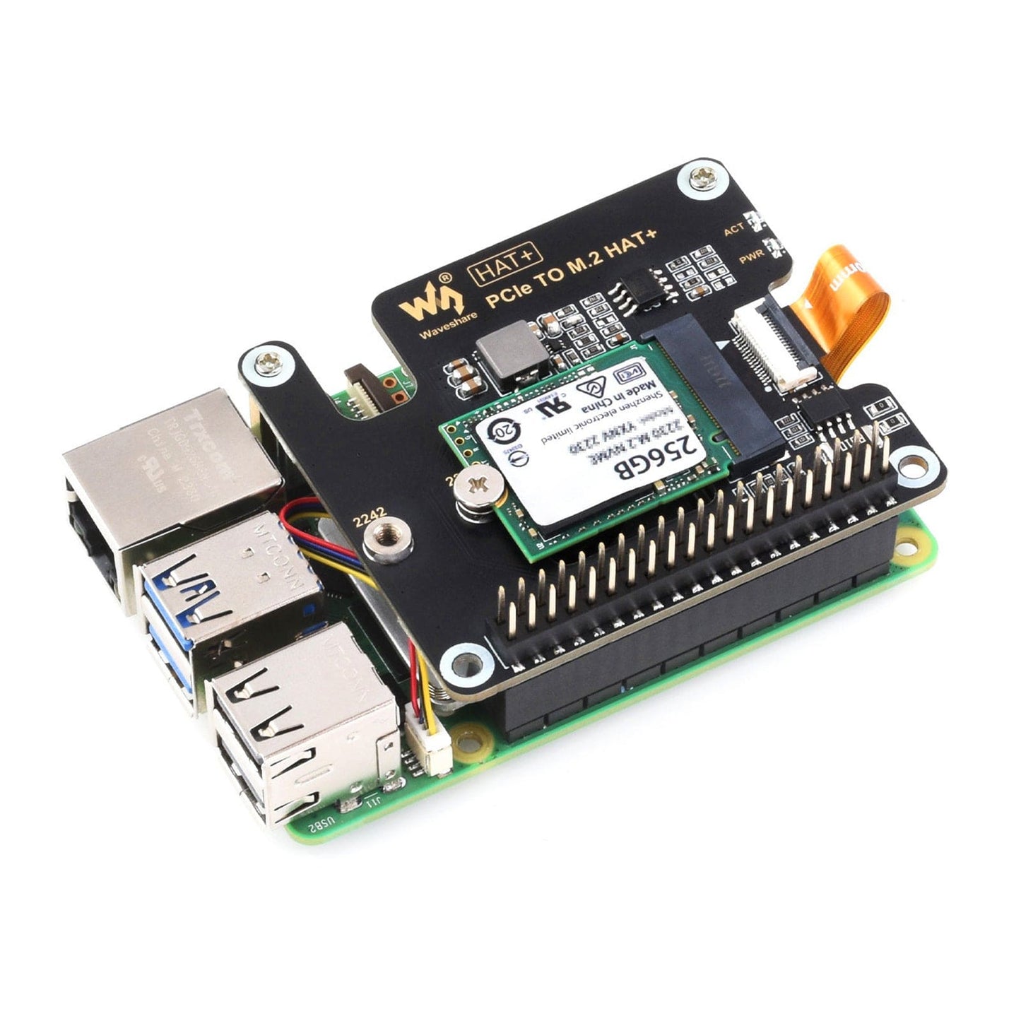 PCIe to M.2 Adapter for Raspberry Pi 5