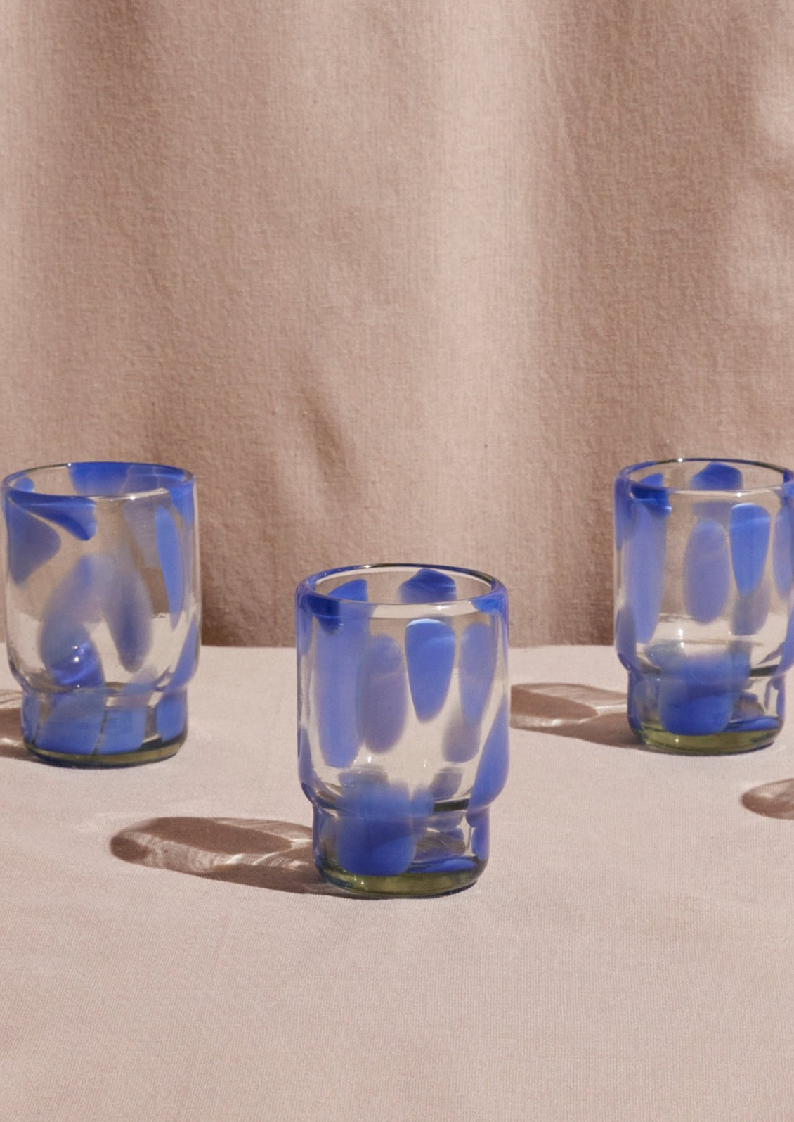 Periwinkle Speckle Glass Tumbler