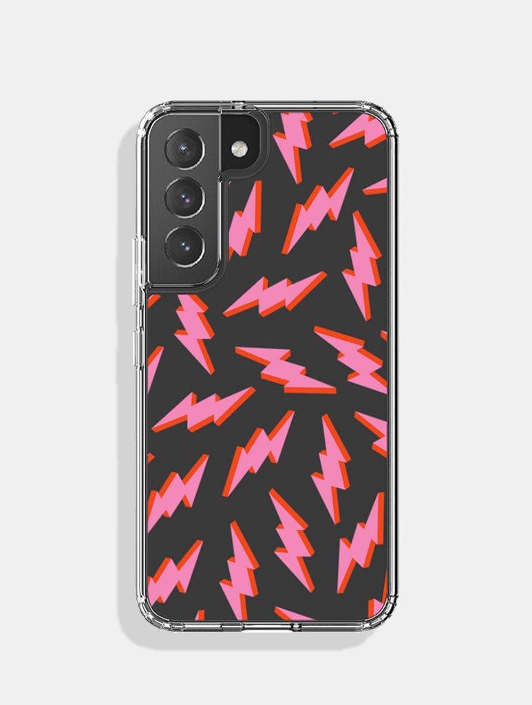 Pink and Red Lightening Bolt Android Case