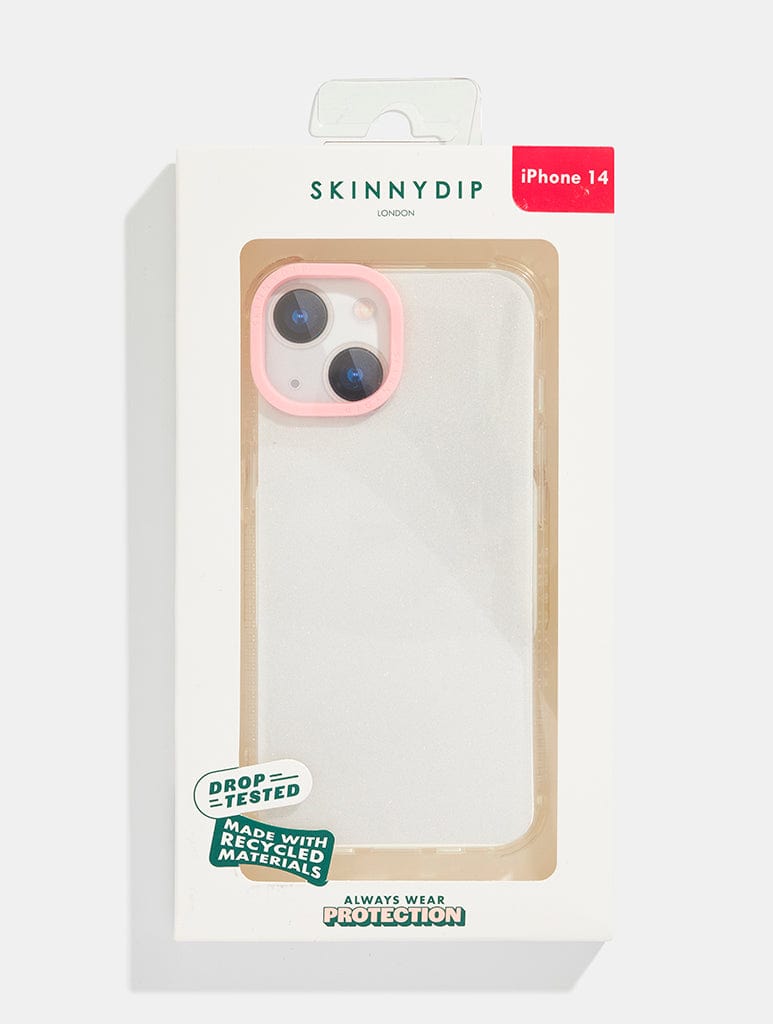 Pink Minimal Glitter Shock iPhone Case