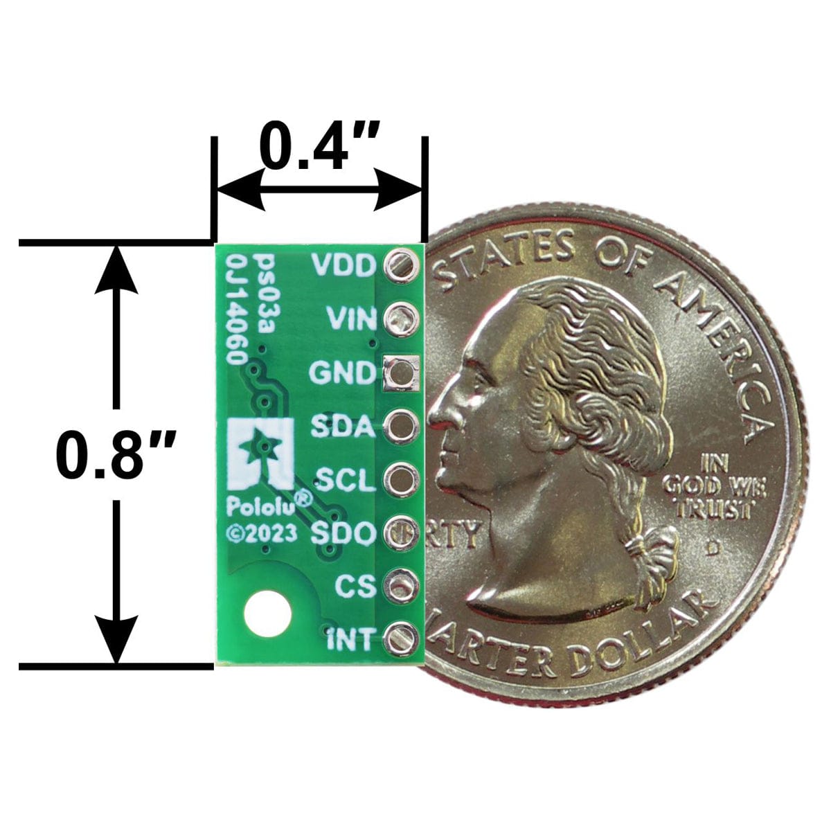 Pololu LPS22DF Pressure/Altitude Sensor Carrier with Voltage Regulator