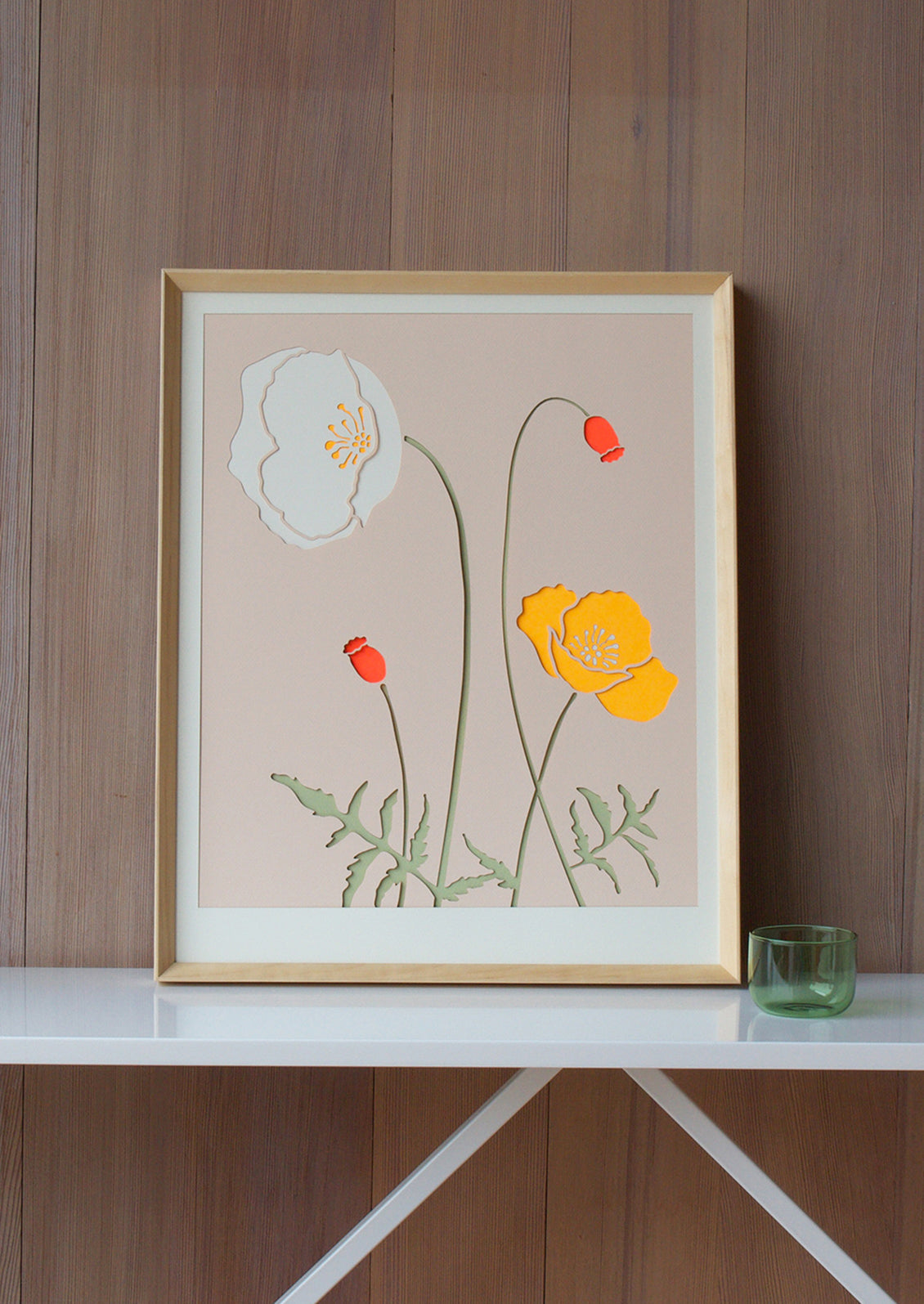 Icelandic Poppy Lasercut Artwork