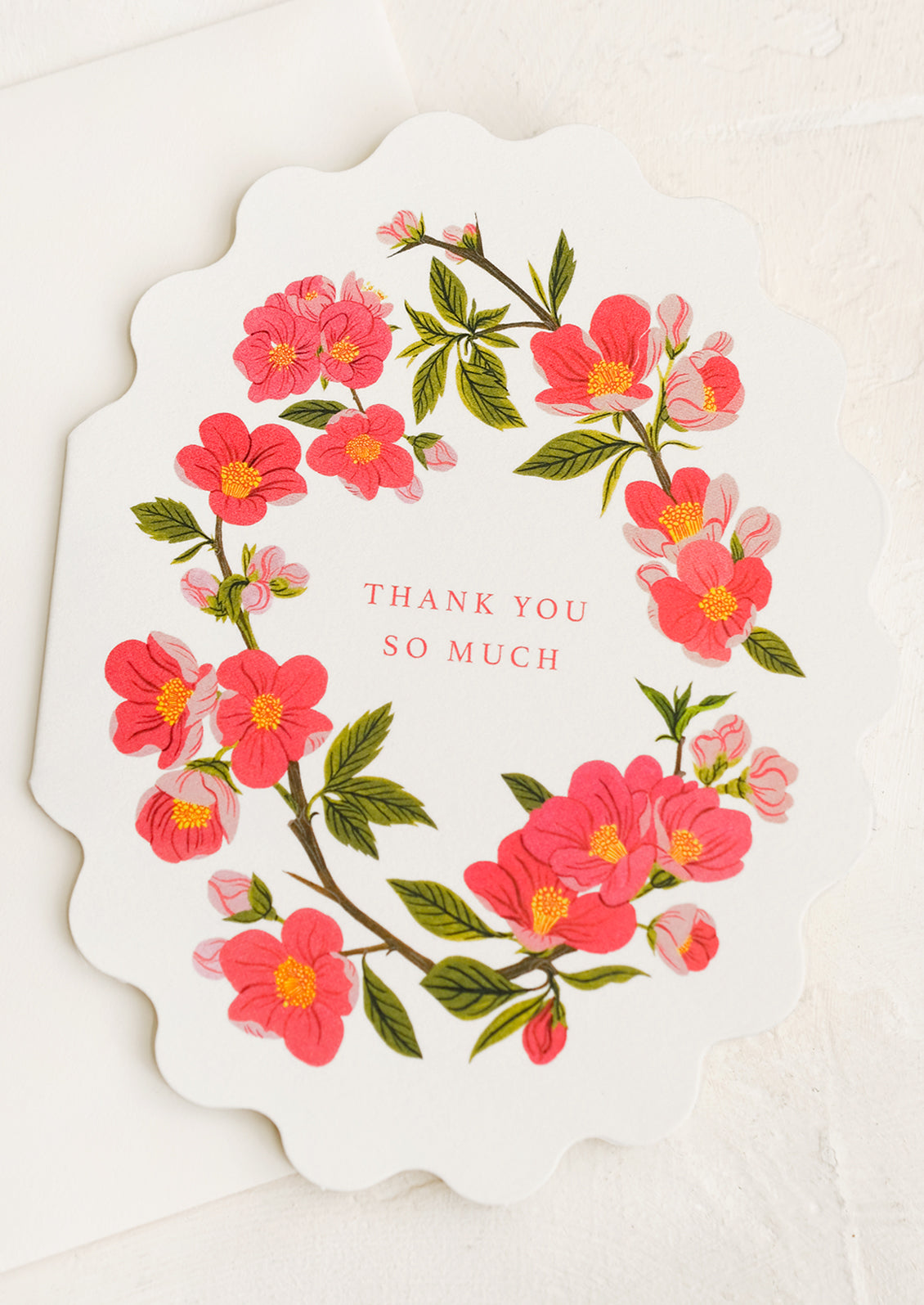Quince Floral Thank You Card
