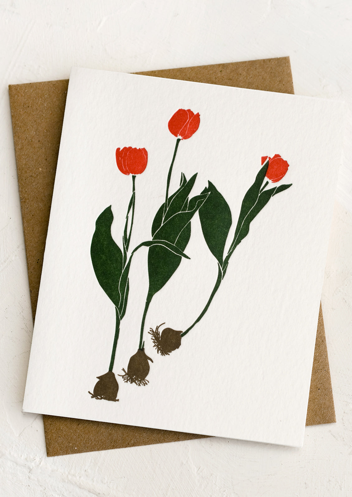 Red Tulips Blank Card