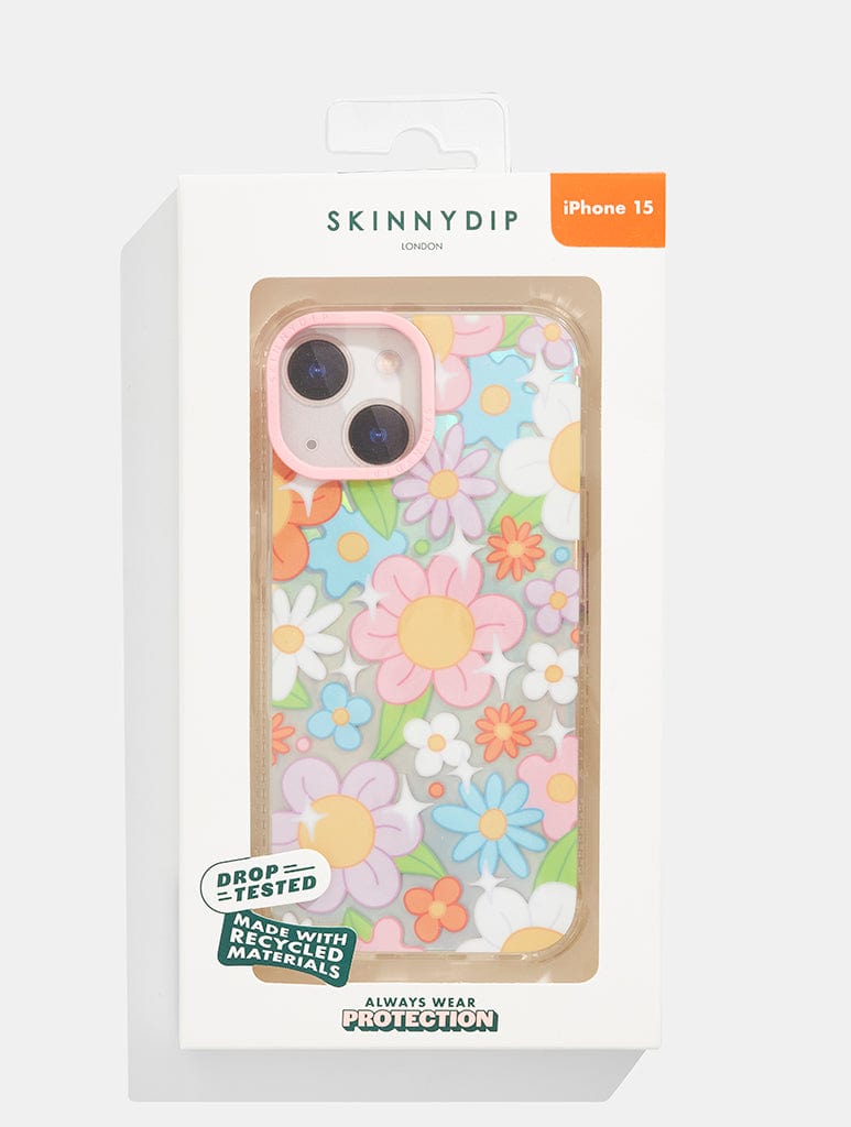 Retro Holo Flower Shock iPhone Case