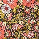 1970s Retro Red & Green Floral Mini Skirt
