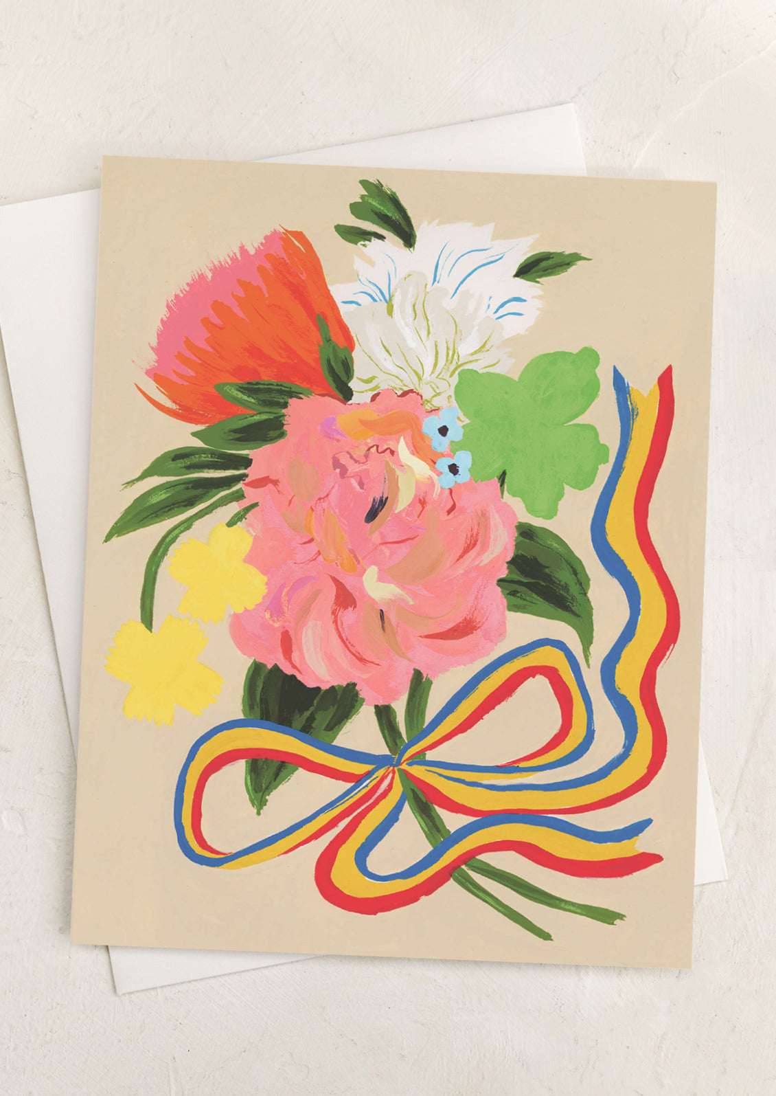 Ribbon Bouquet Blank Card