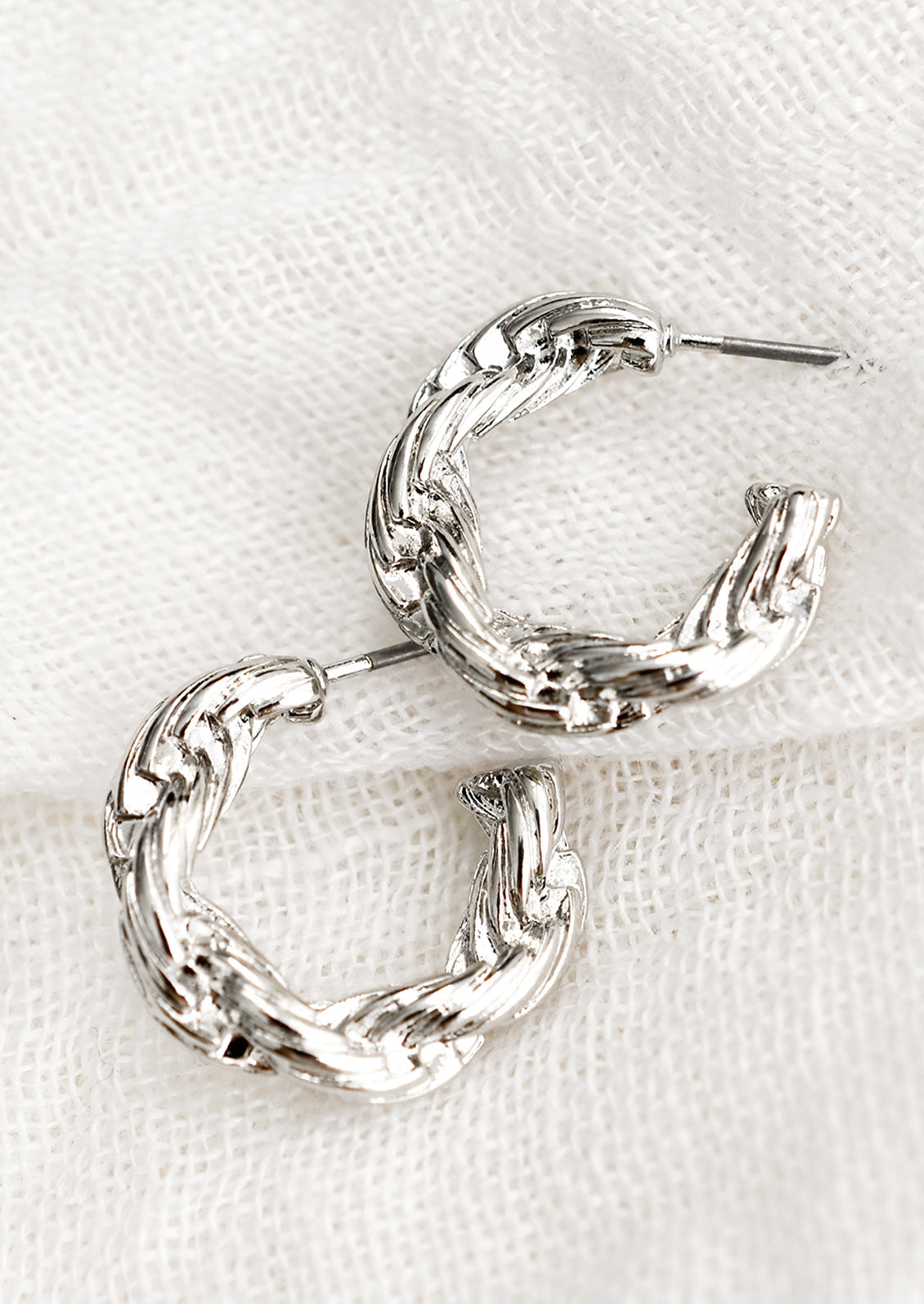 Rope Twist Hoop Earrings