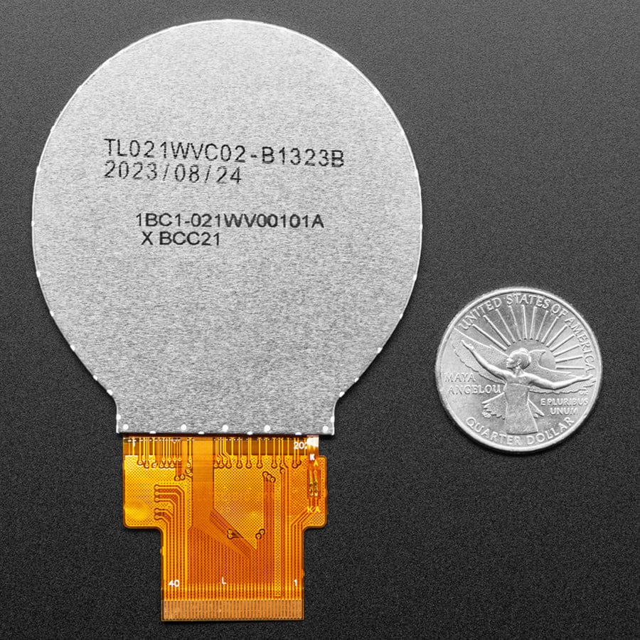 Round RGB TTL TFT Display - 2.1" 480x480 - No Touchscreen - TL021WVC02-B1323B