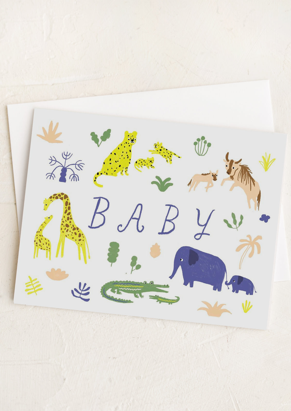 Safari Animals Baby Card