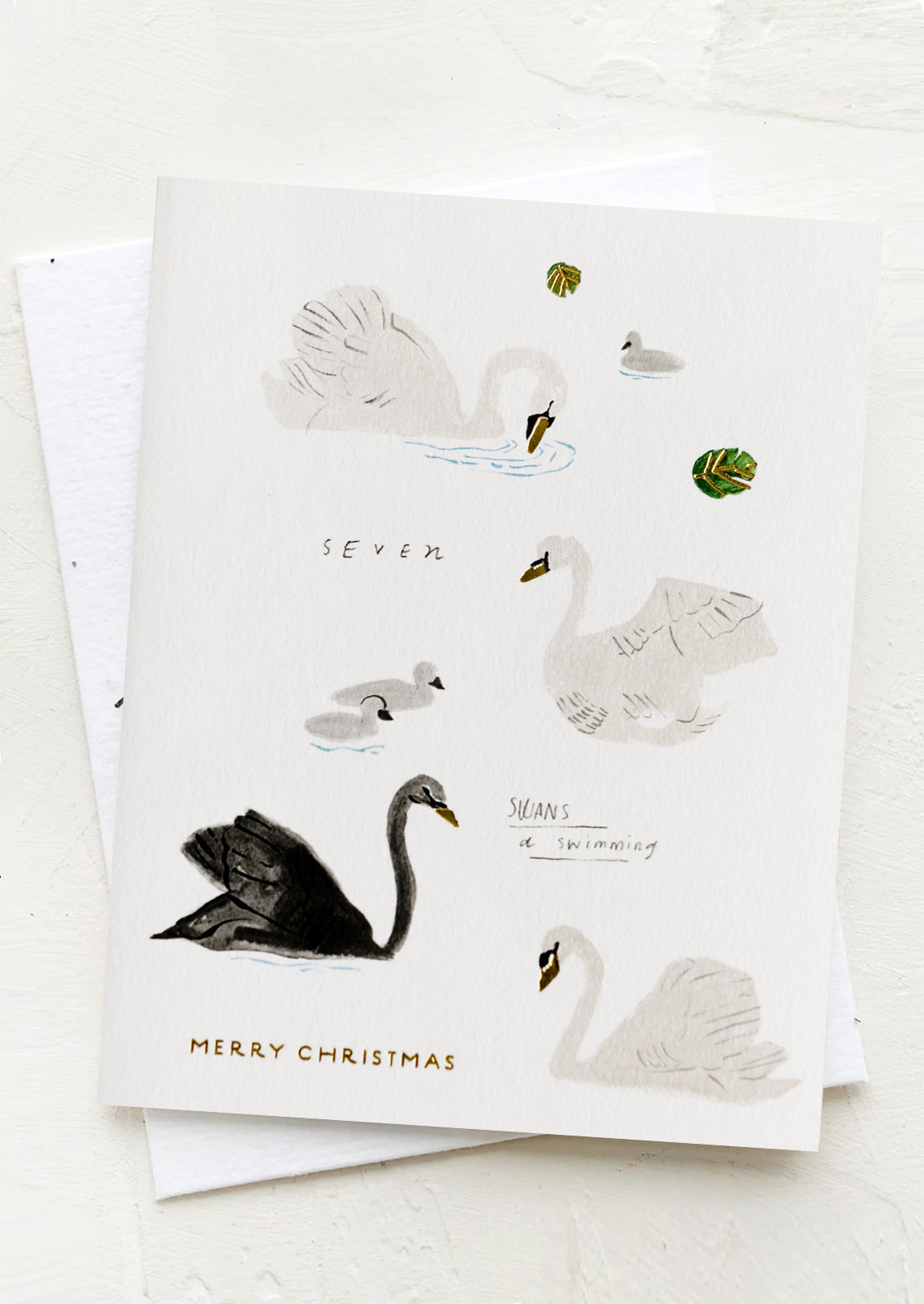 Seven Swans Christmas Card